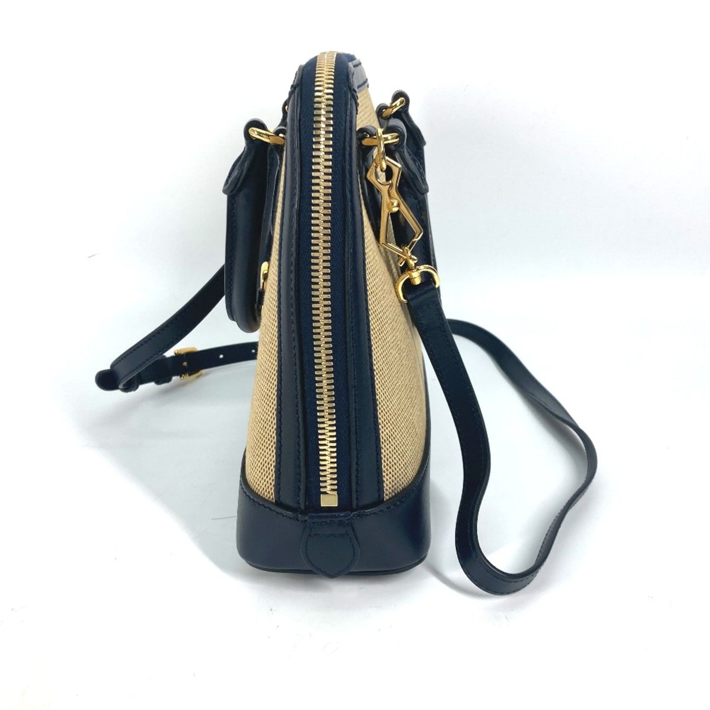 Gucci 621220 Horsebit 1955 2Way Shoulder Bag Shoulder Bag Crossbody Hand Bag Beige X Dark Navy