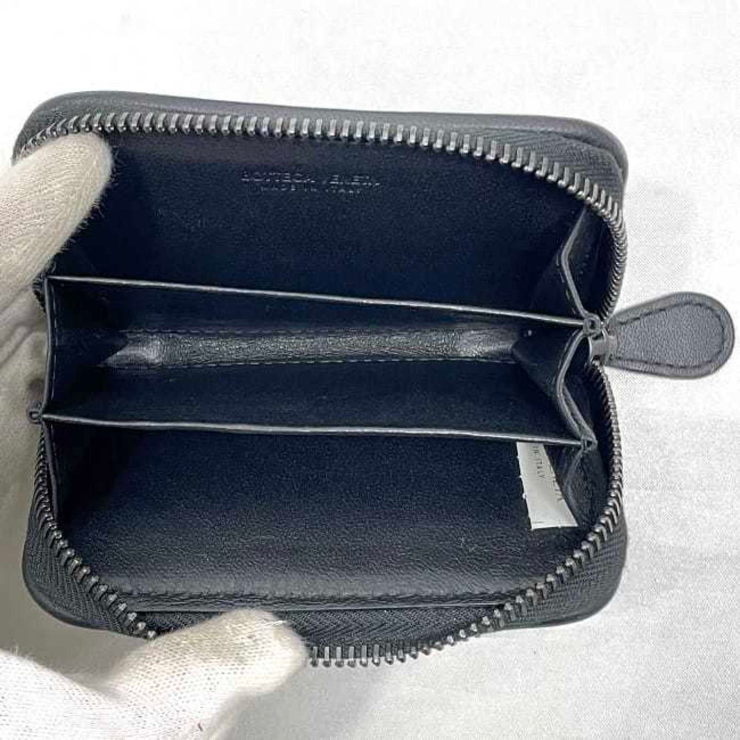Bottega Veneta Coin Case Ec-23082 Black Intrecciato Leather P02783203X Bottega Veneta Mini Wallet