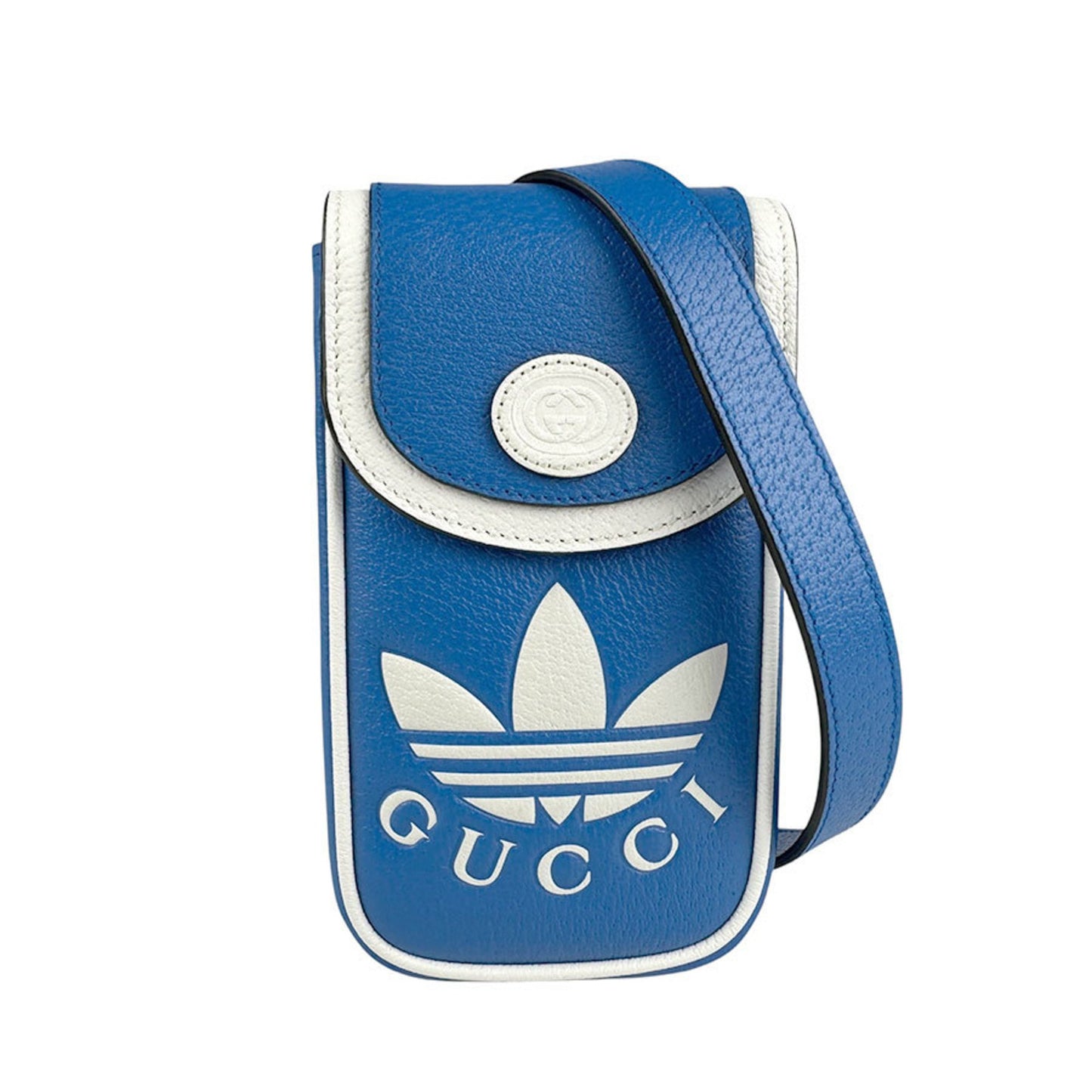 Gucci Shoulder Bag Pouch X Adidas Leather Blue
