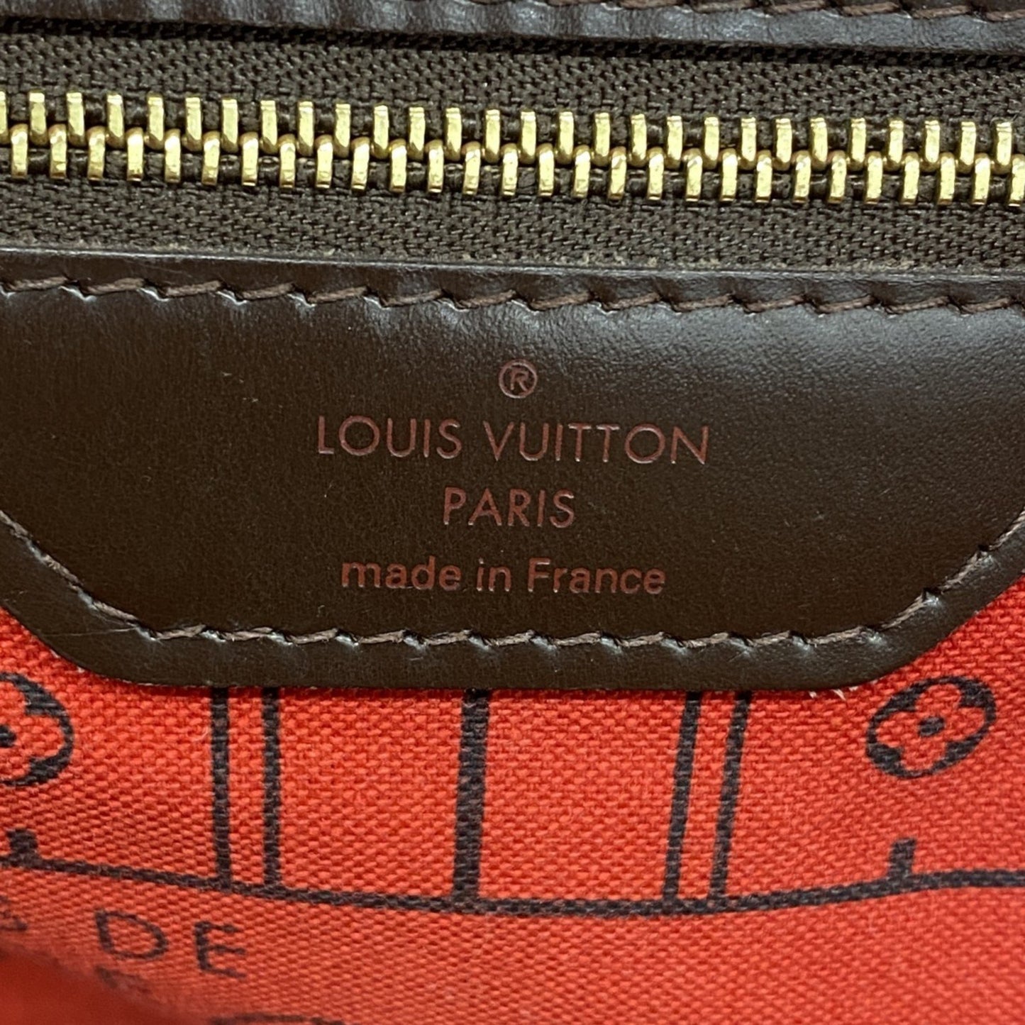 Louis Vuitton Damier Neverfull Mm Tote Bag N51105 Ebene