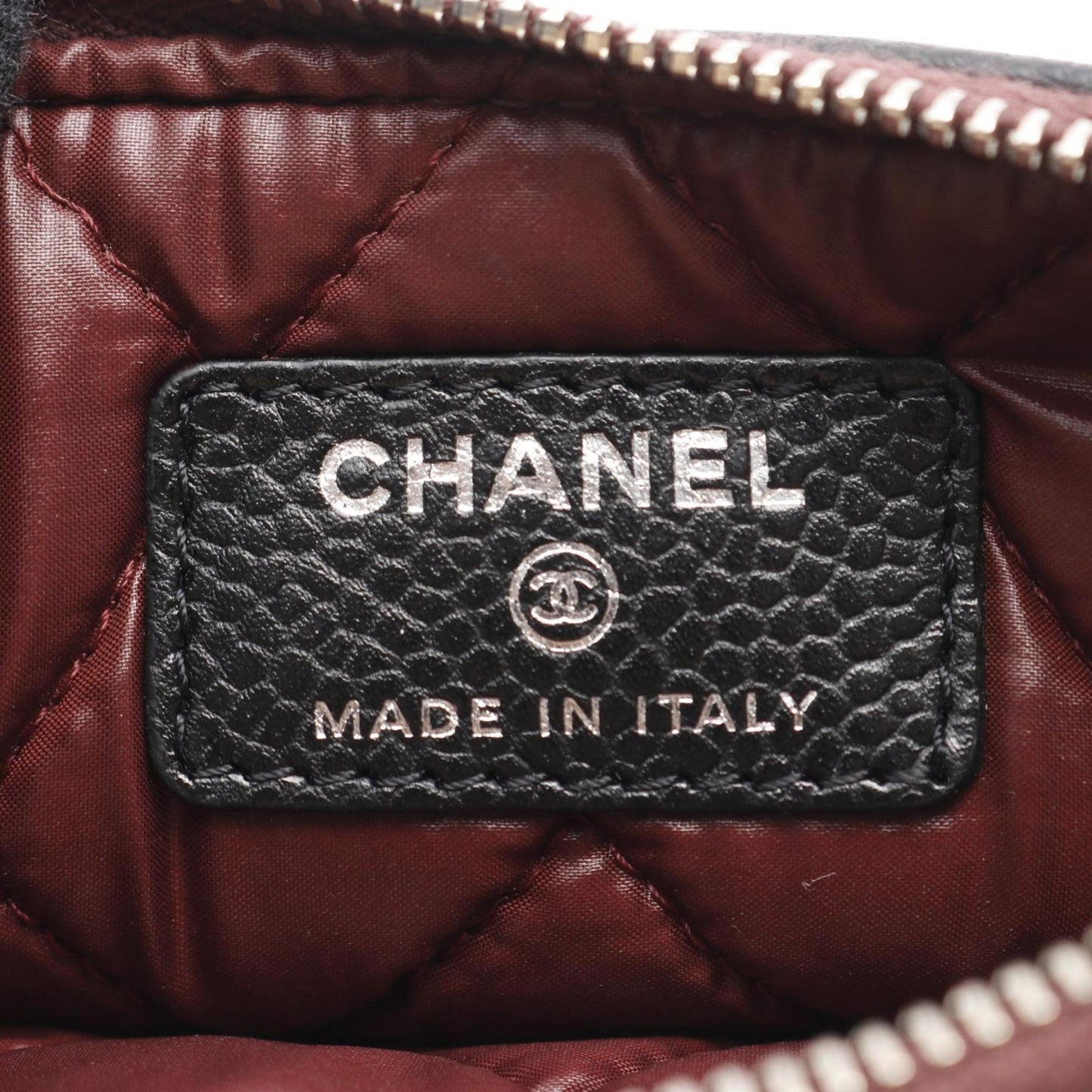 Chanel Matelasse Pouch Bag In Calfskin Leather