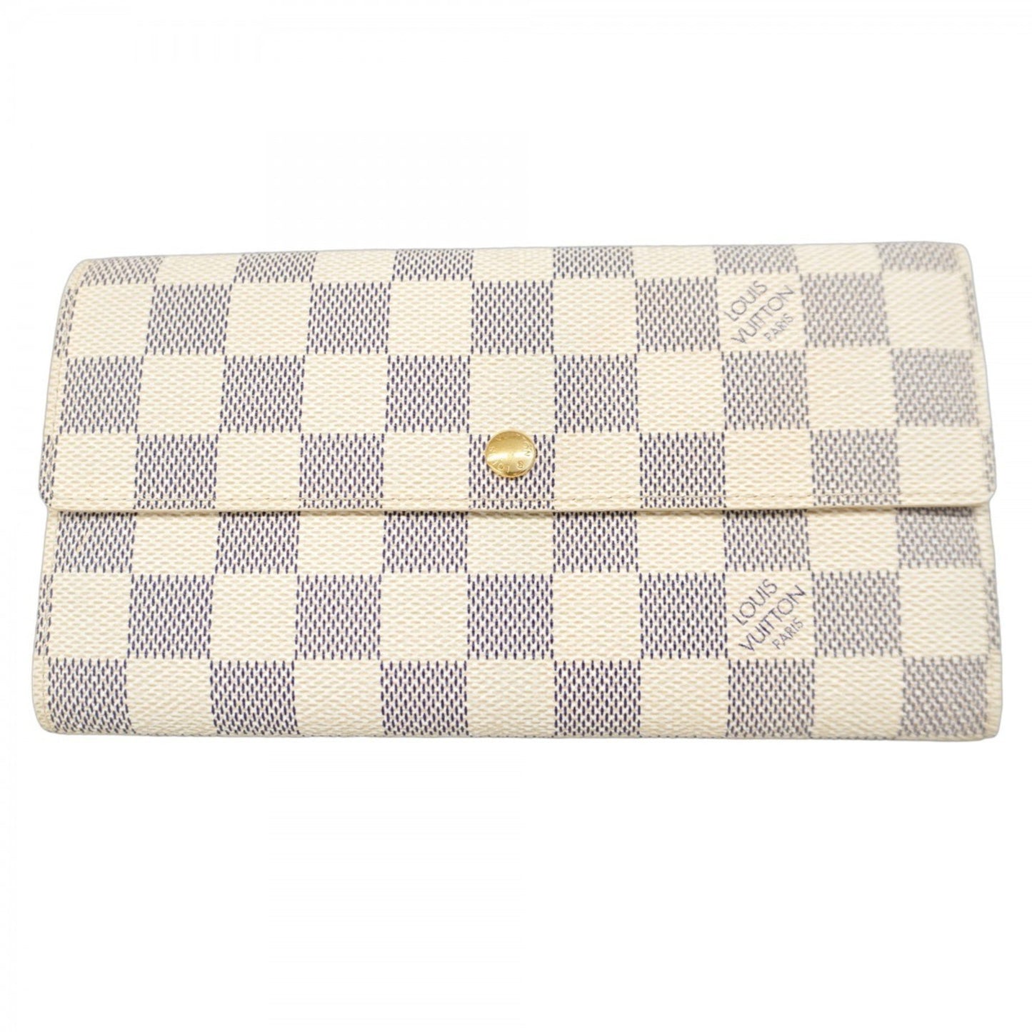 Louis Vuitton Damier Azur Portefeuille Sarah Long Wallet N61735 White