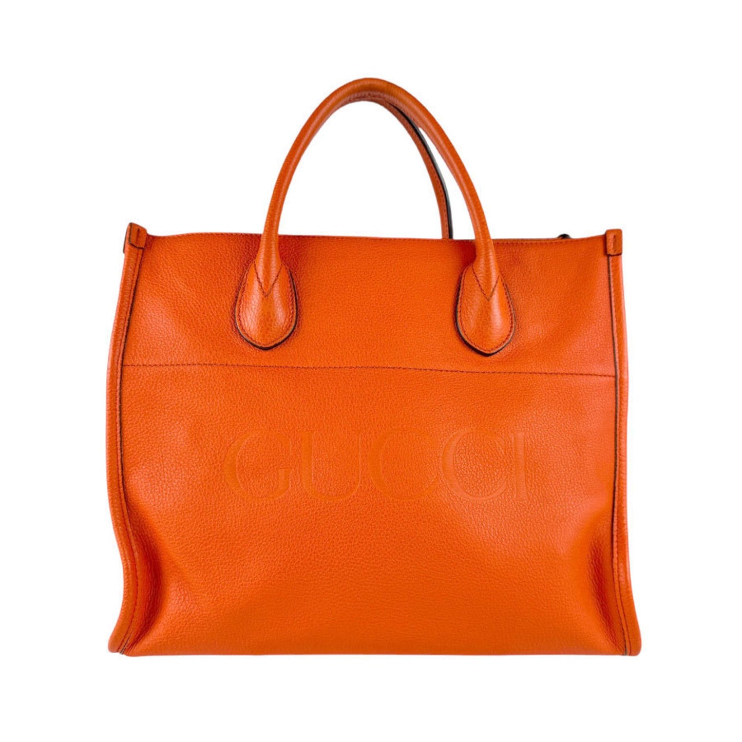 Gucci Handbag Shoulder Bag Leather Orange Gold