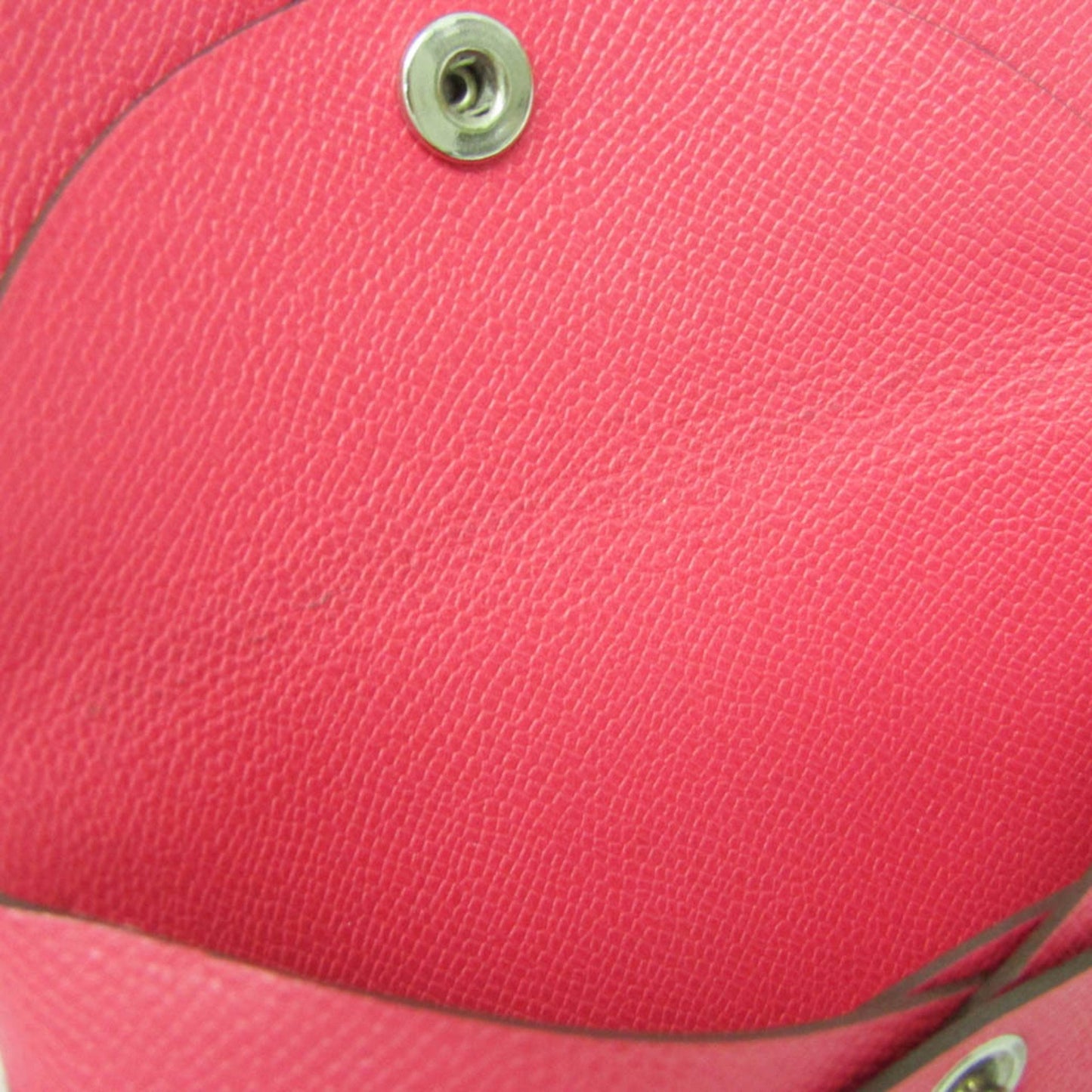 Hermes Calvi Duo Leather Card Case Ruby