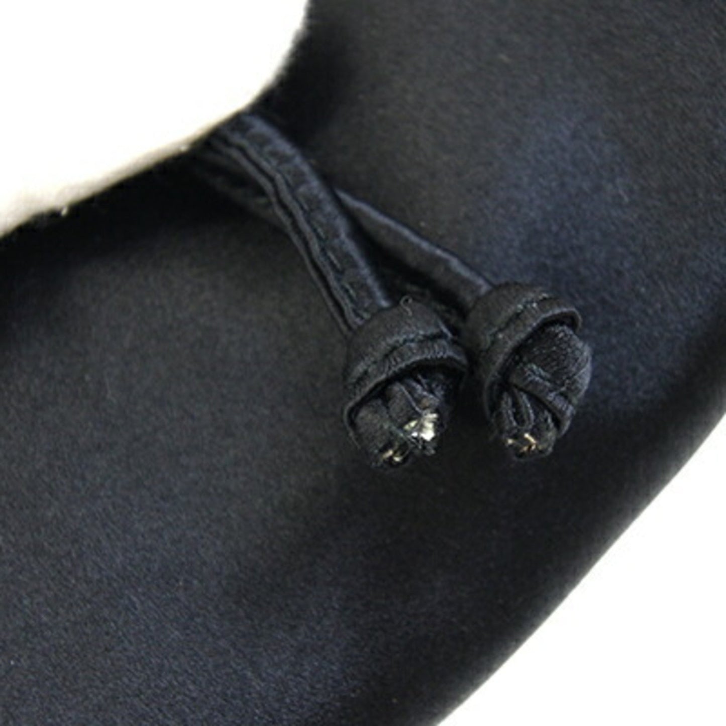 Prada Shoulder Bag In Black Satin With Tassel Embroidery