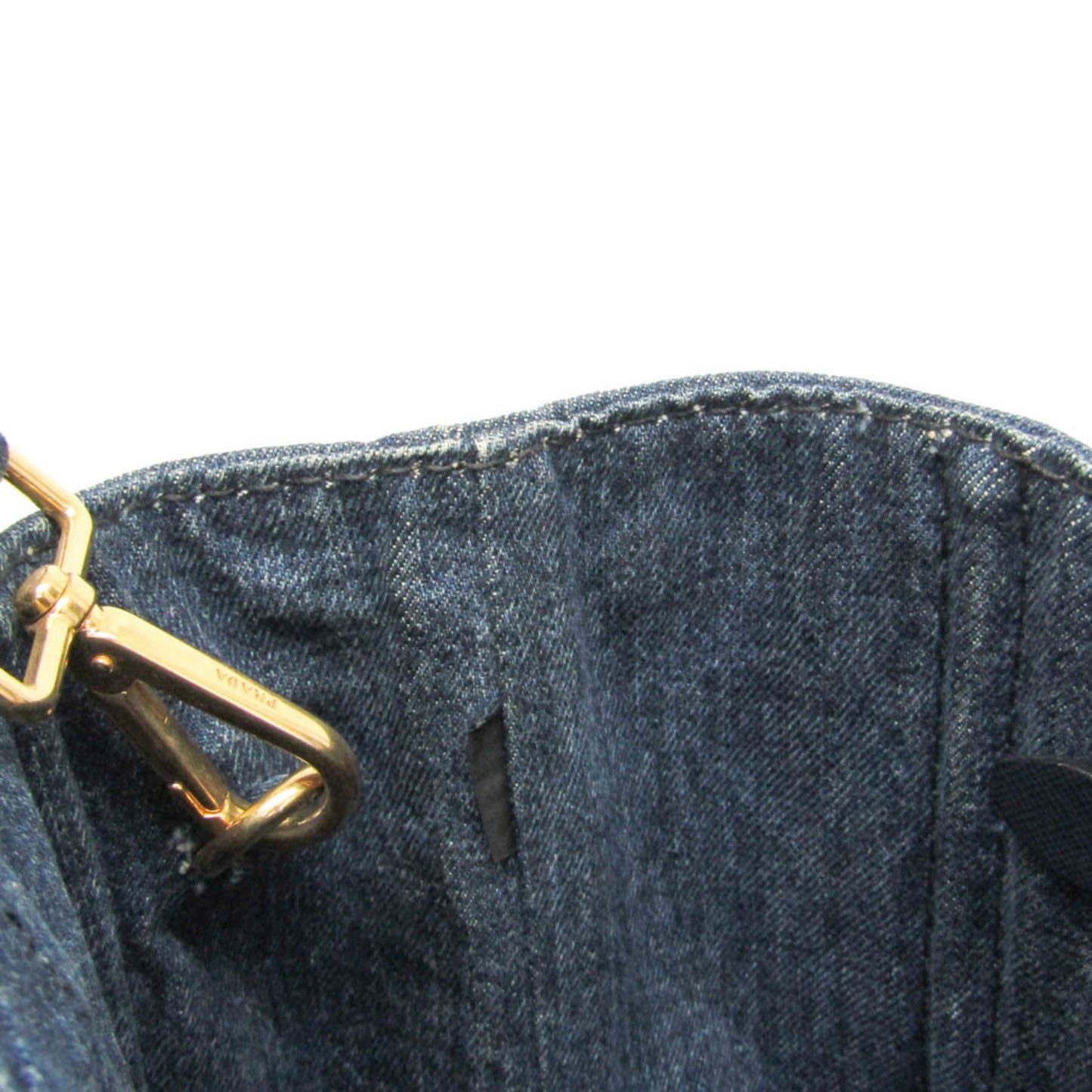 Prada Canapa Women'S Denim Shoulder Bag