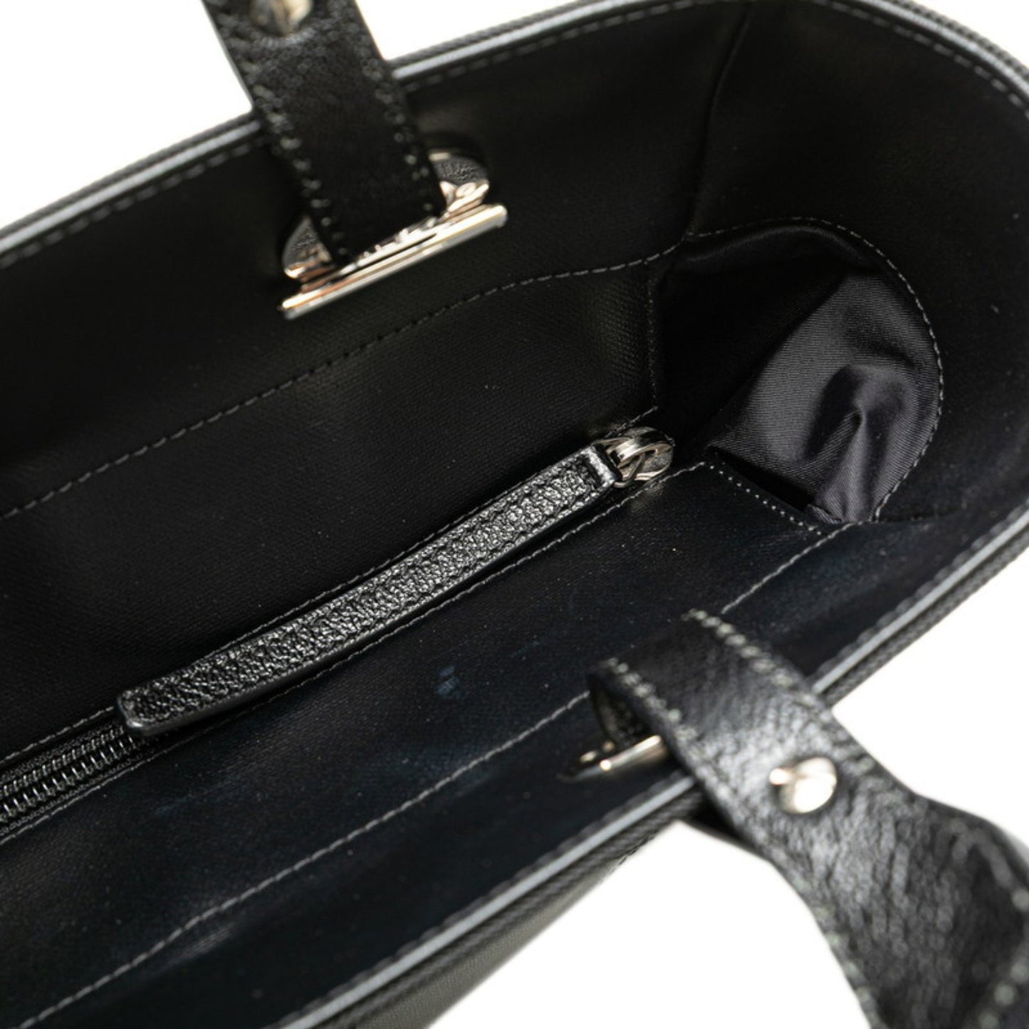 Chanel Paris Biarritz Tote Pm Bag Shoulder Black Leather Coated Canvas