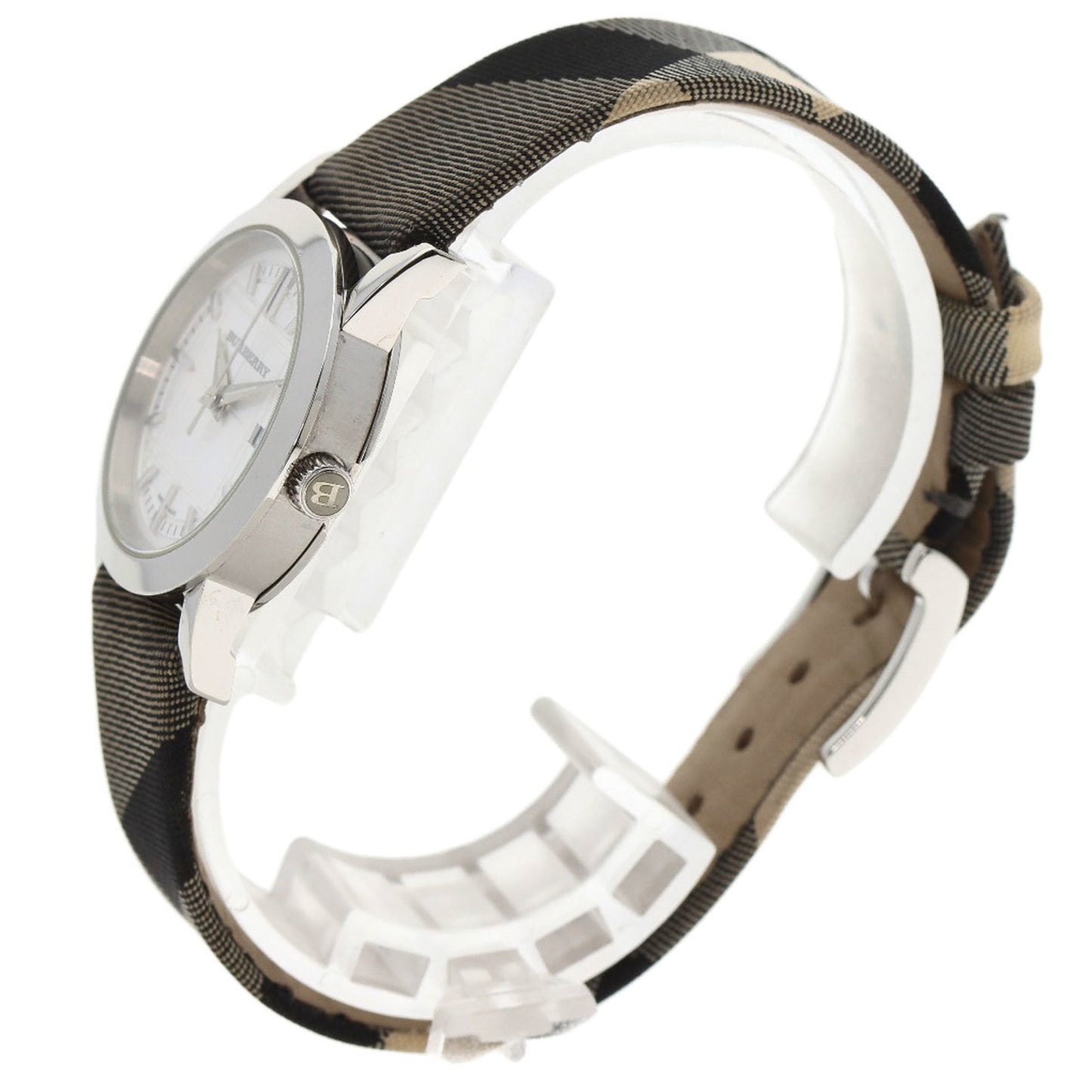 Burberry Bu1386 Watch Stainless Steel Leather