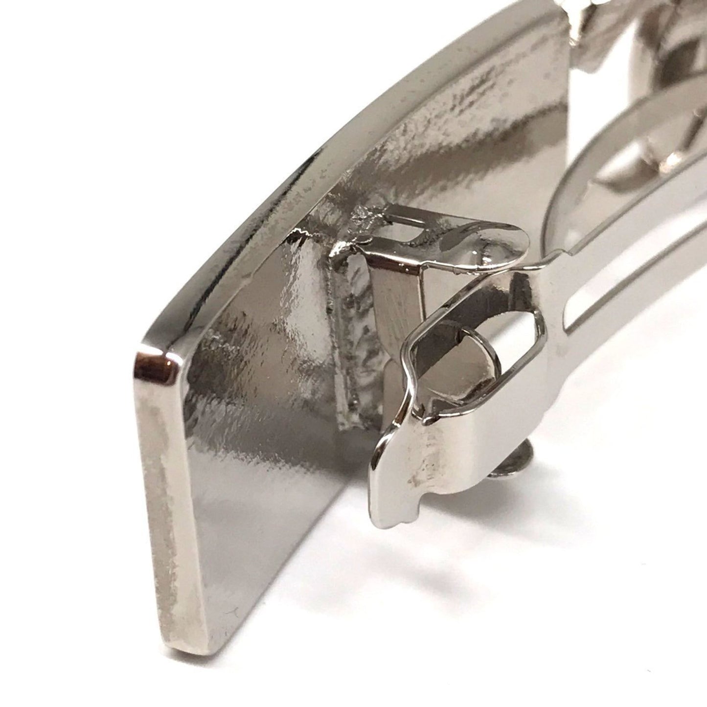 Chanel Barrette Silver Coco Mark Hair Clip Metal Chanel