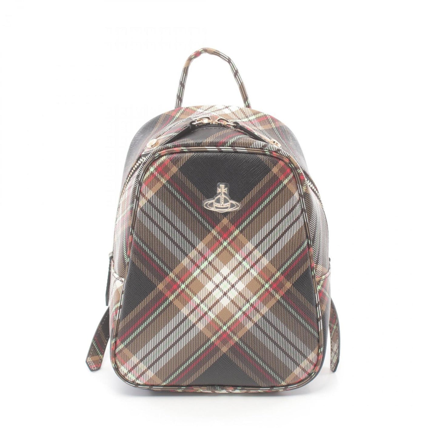 Vivienne Westwood Red Label Tartan Backpack Rucksack Backpack Bag Faux Leather