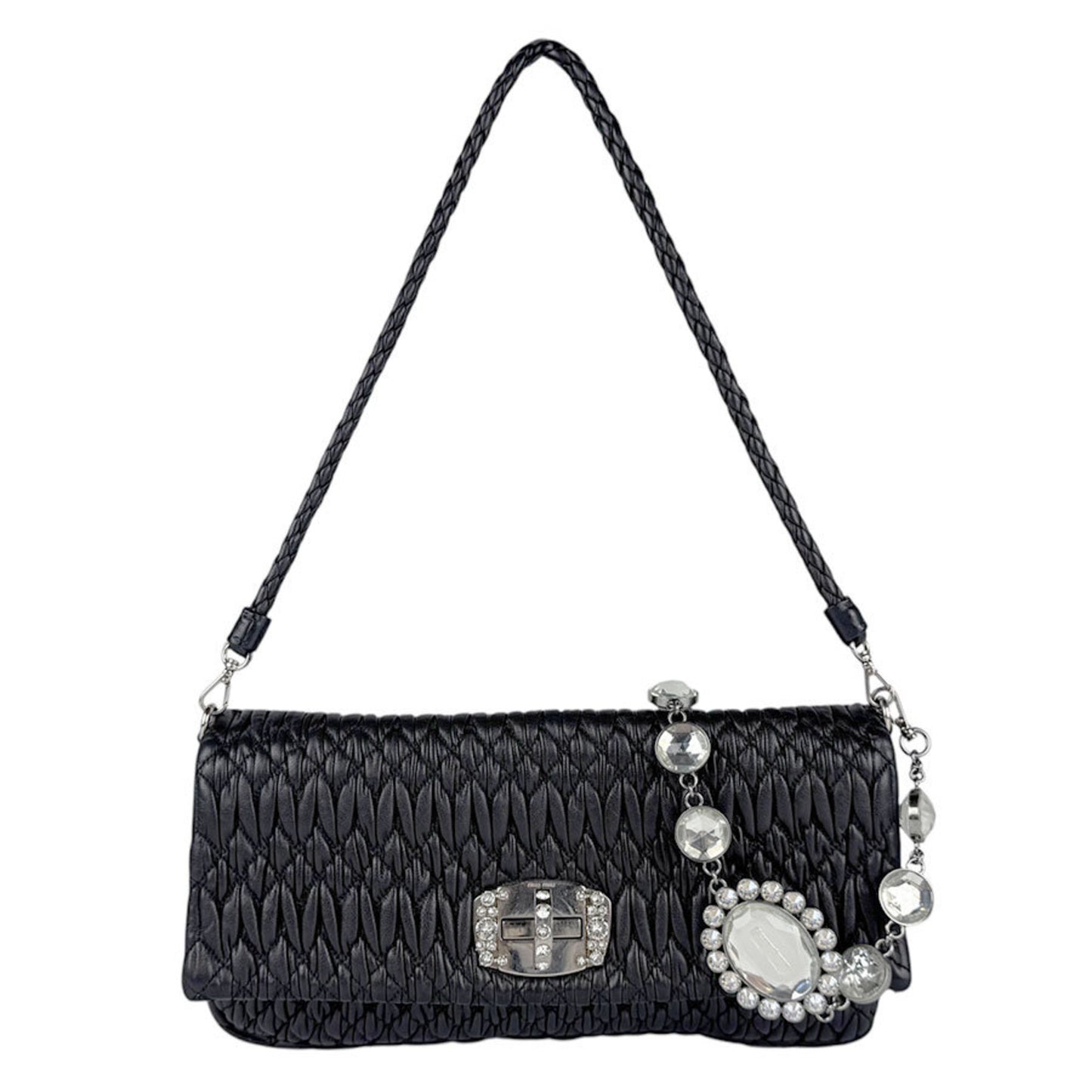 Miu Miu Miu Shoulder Bag In Matelasse Leather