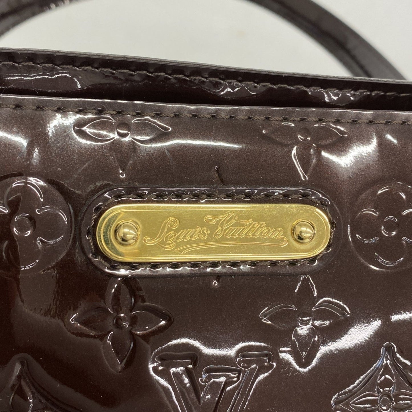 Louis Vuitton Vernis Wilshire Mm Tote Bag M91645 Amaranth