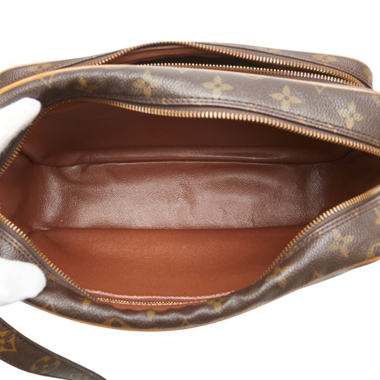 Louis Vuitton Monogram Nile Shoulder Bag M45244 Brown Pvc Leather
