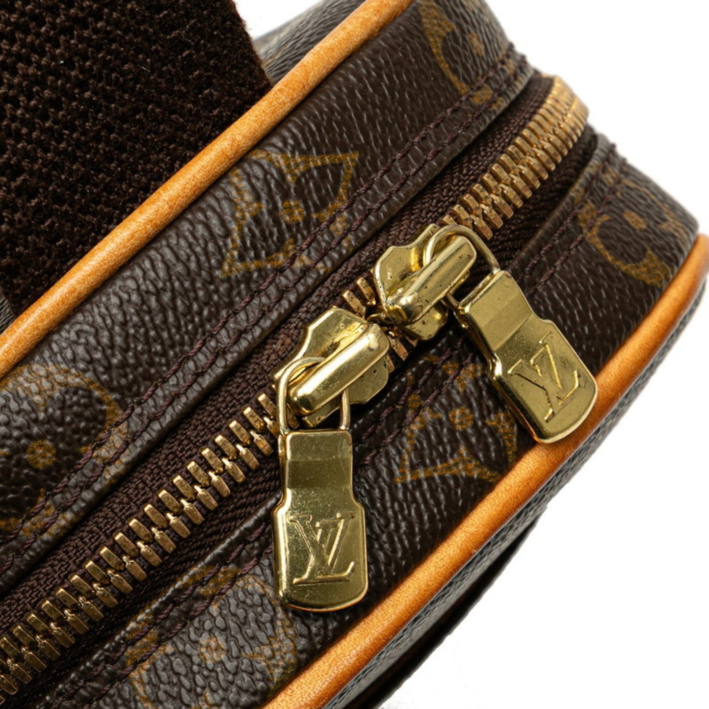 Louis Vuitton Monogram Pochette Ganju Body Bag/Waist Bag M51870 Brown Pvc Leather