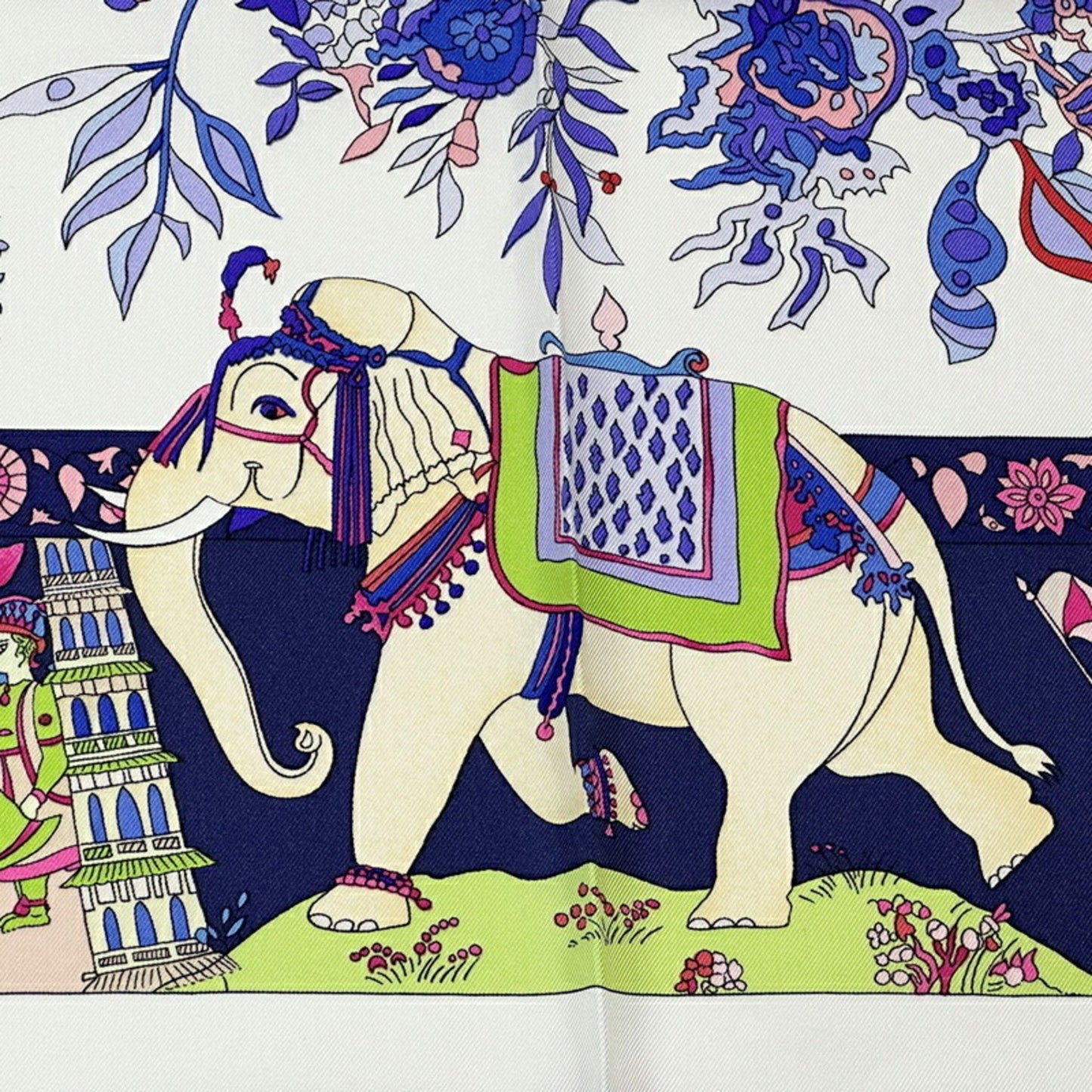 Hermes Scarf Muffler Carre 90 Fantaisies Indiennes Dazzling India