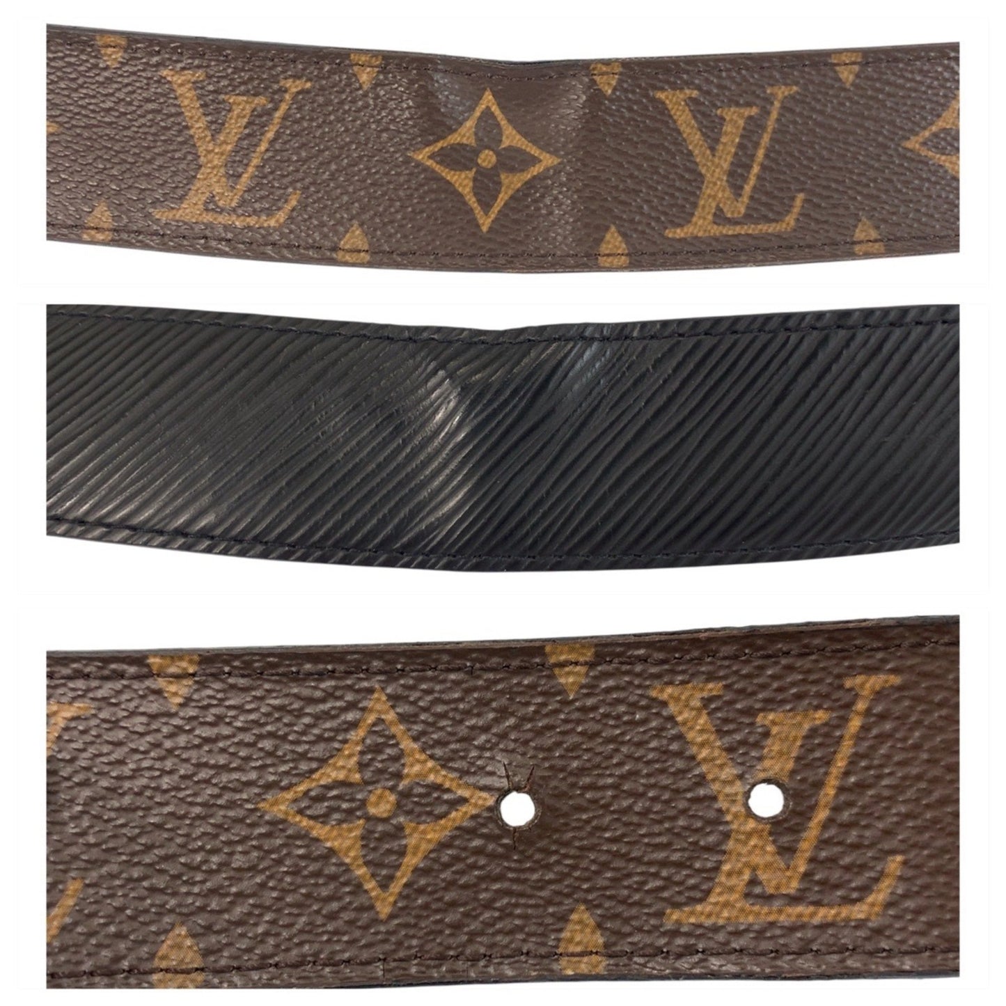 Louis Vuitton Louis Vuitton Monogram Epi Santur Lv Circle 80Cm 32 Inch Brown Black Leather M9935