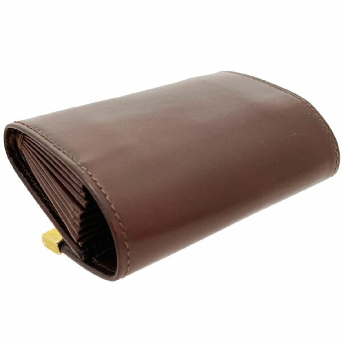 Salvatore Ferragamo Coin Purse F Leather Brown 22 6634 Ss-13181