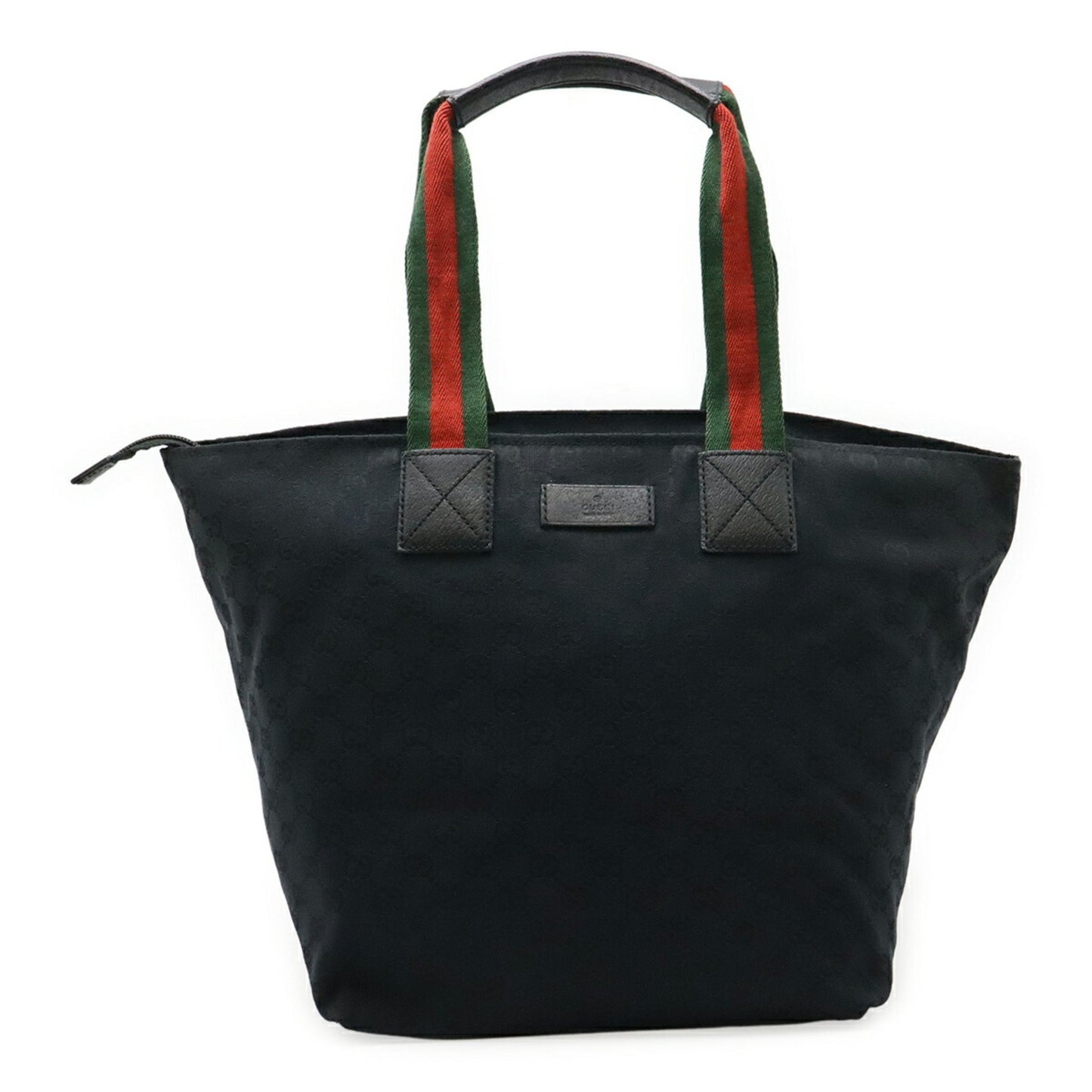 Gucci Gg Canvas Sherry Line Tote Bag Shoulder Nylon Leather Navy Red Green 131231