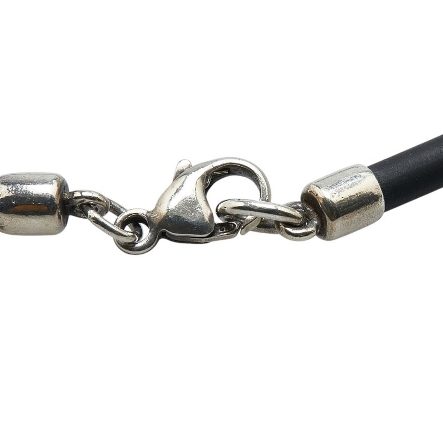 Tiffany Atlas Necklace Silver Black Sv925 Rubber