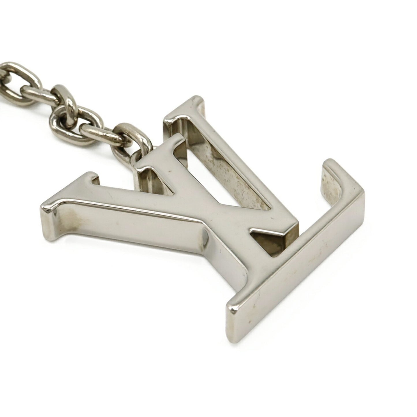 Louis Vuitton Porte-Cls Initial Lv Keychain/Key Ring Bag Charm Silver M65071