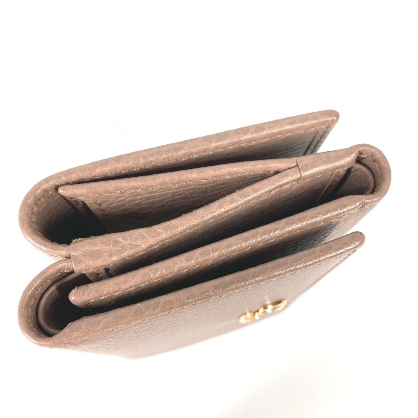 Gucci 474746 Compact Wallet Trifold Wallet Beige