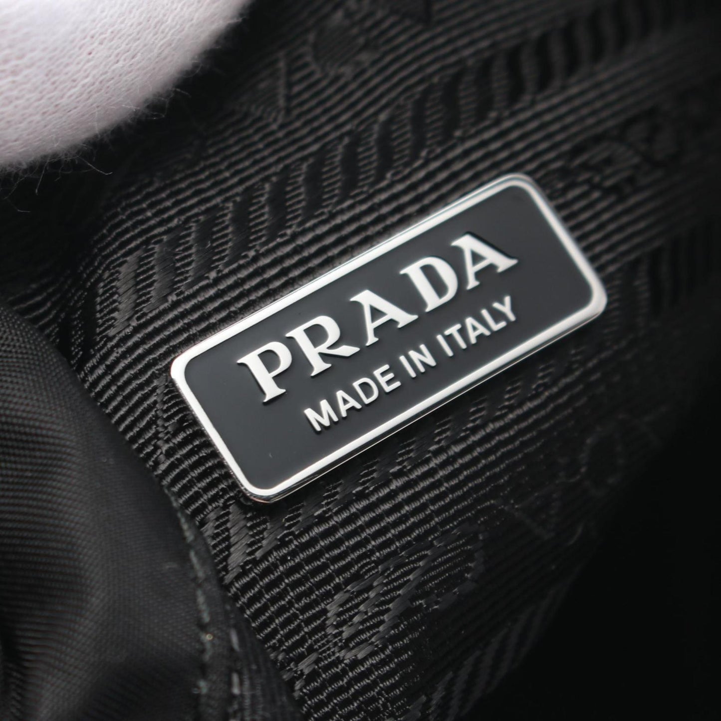 Prada Studded Handbag Nylon