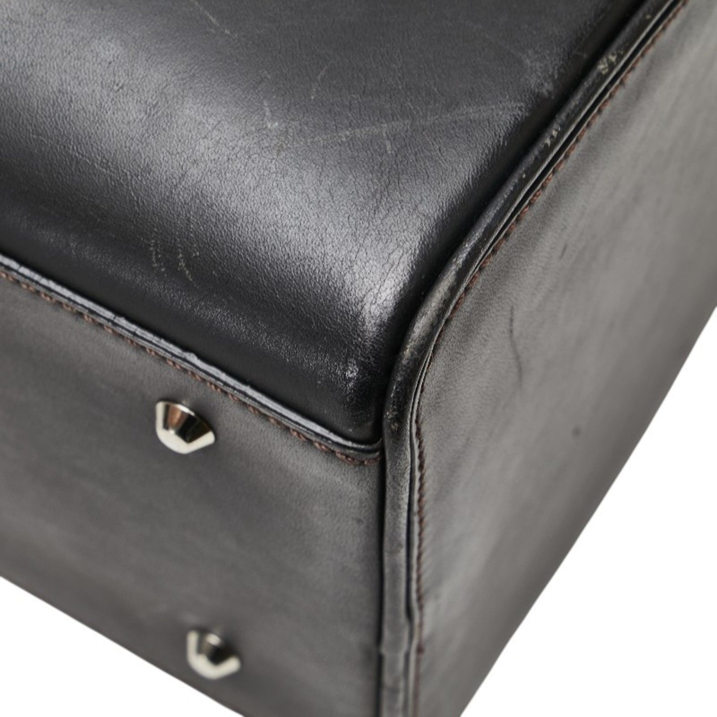 Burberry Nova Check Mini Boston Bag In Black Leather