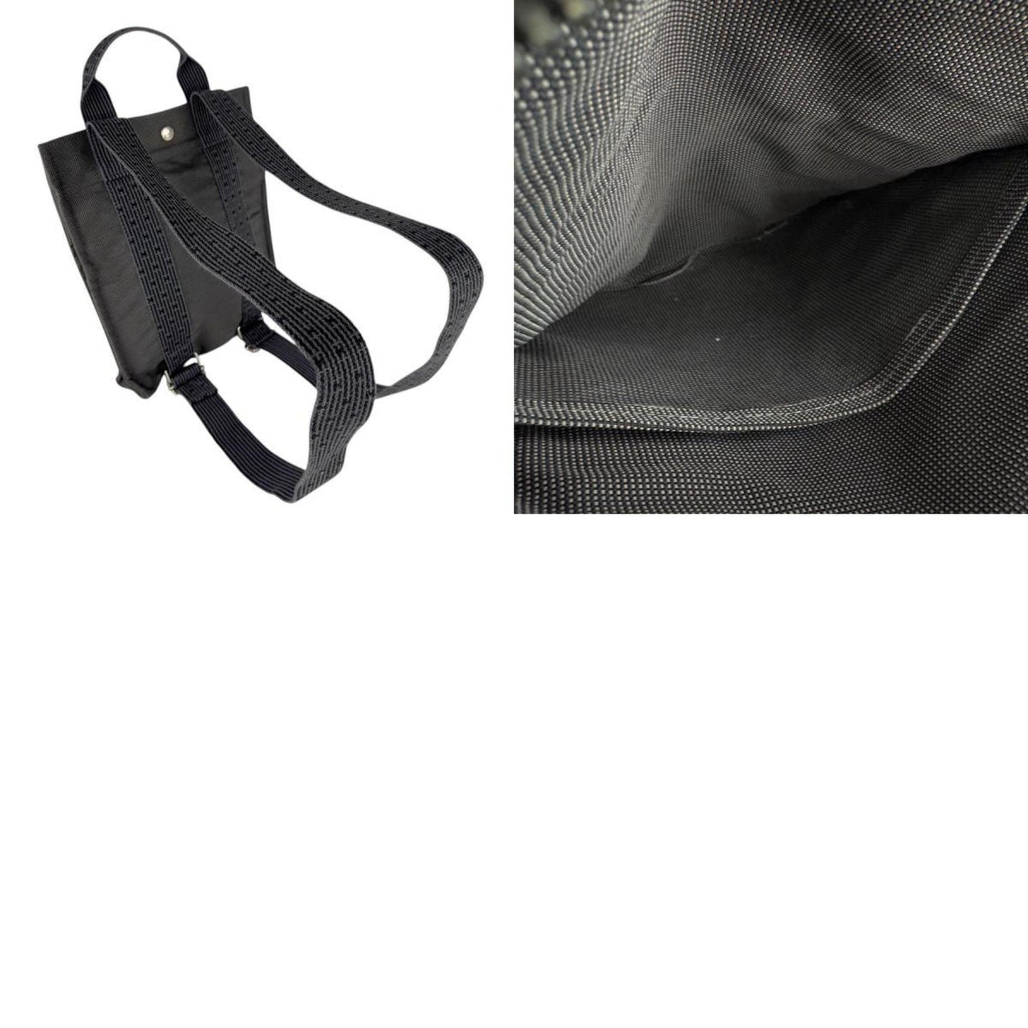 Hermes Herms Air Line Sac Ado Pm Backpack In Nylon Canvas