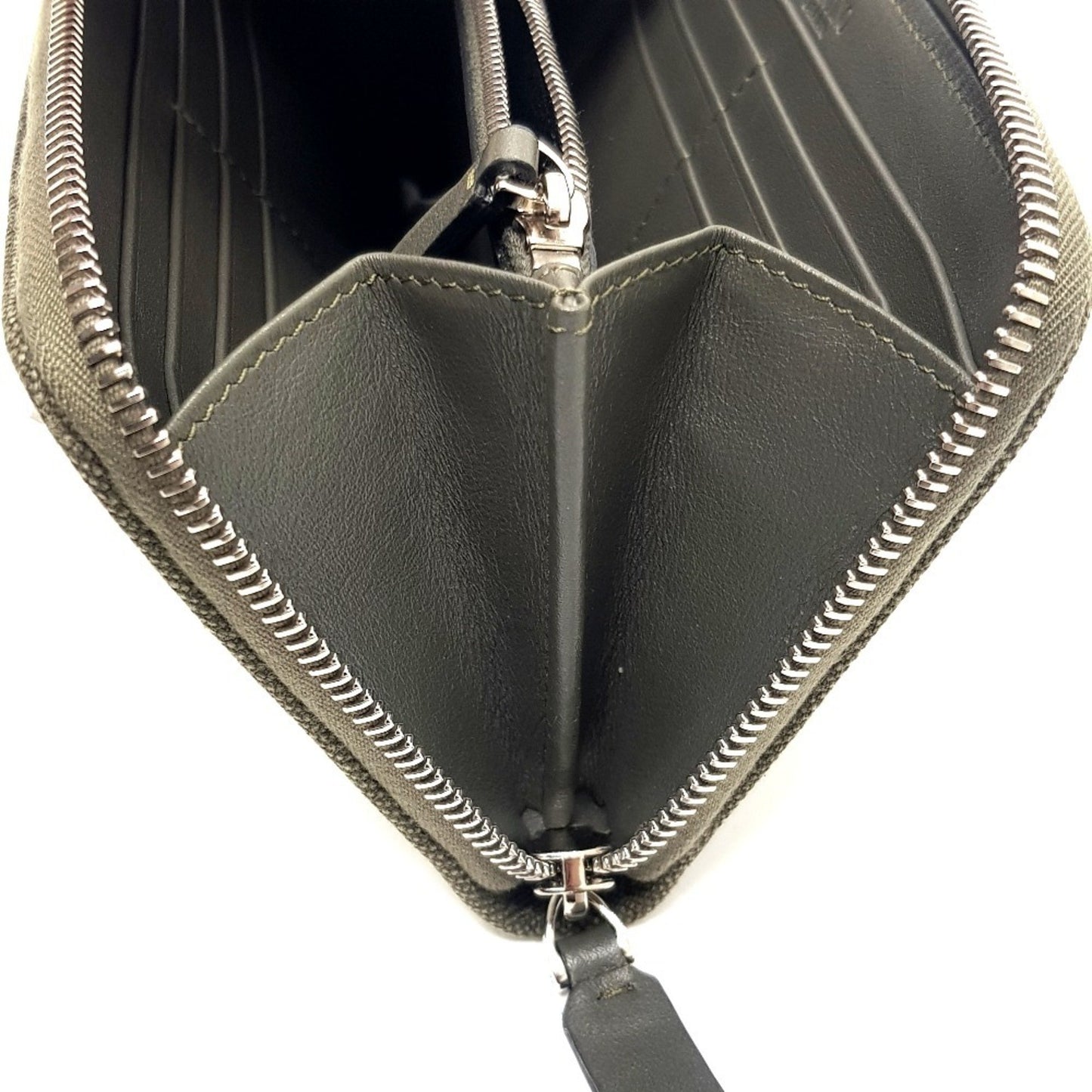 Valentino Garavani Studded Vltn Print Round Long Wallet Canvas X Leather