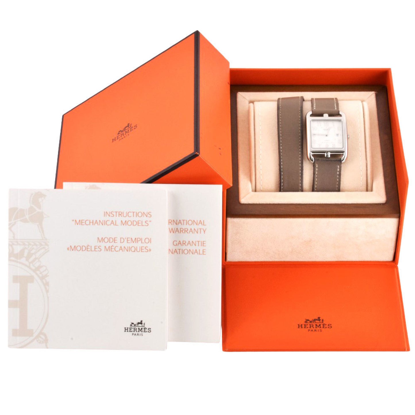 Hermes Hermes Cc1.710 Cape Cod Double Tour Wristwatch Automatic Silver Dial R Stamp