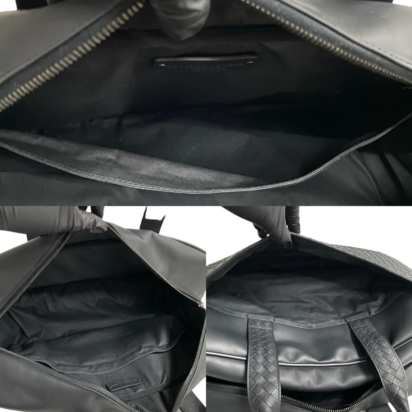 Bottega Veneta Intrecciato Leather Mini Boston Bag In Black