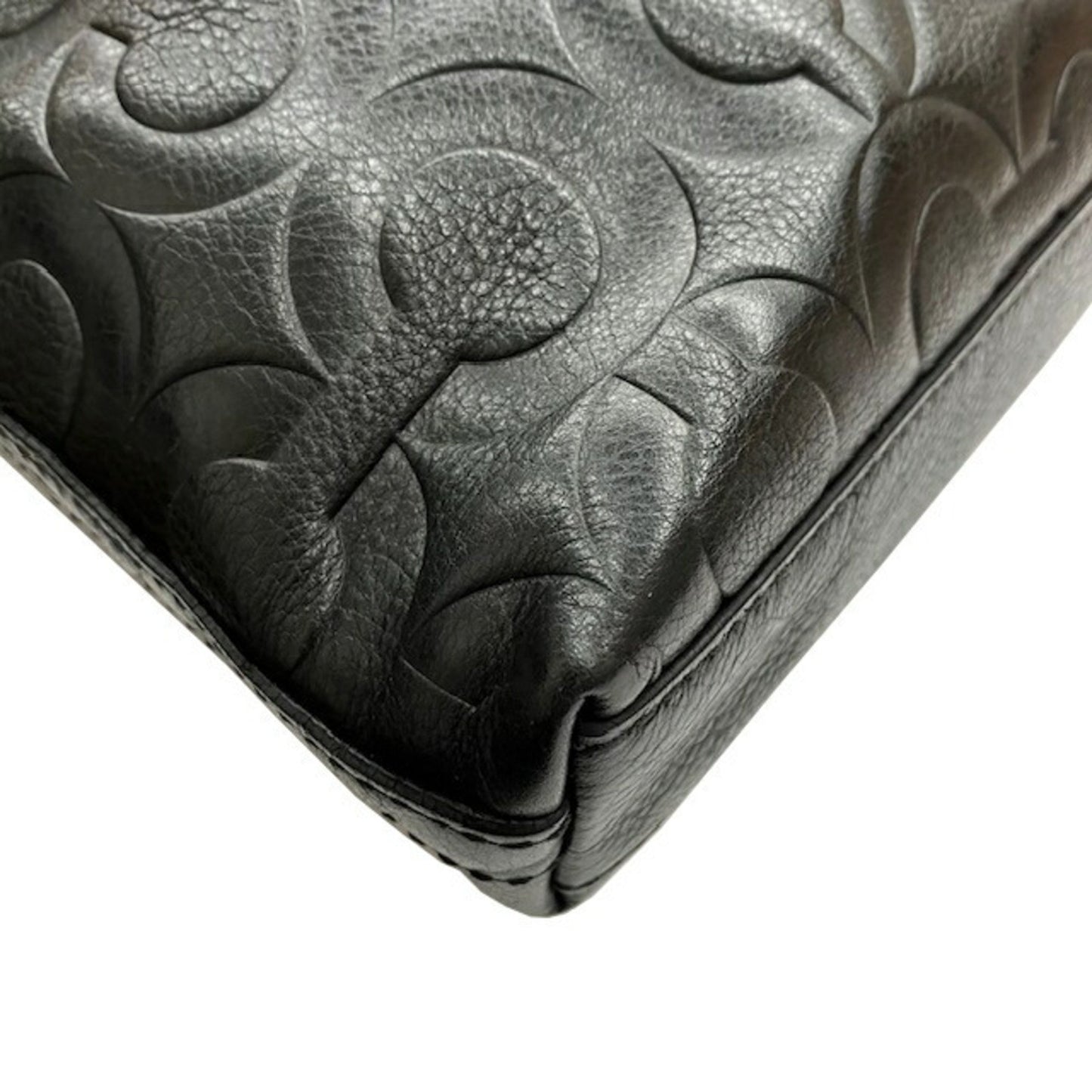 Coach Shoulder Bag 70248 Black Leather
