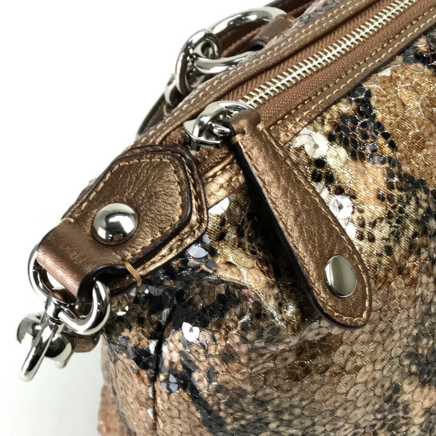 Coach 15269 Madison Sequin Audrey Boston Bag Handbag Sequins