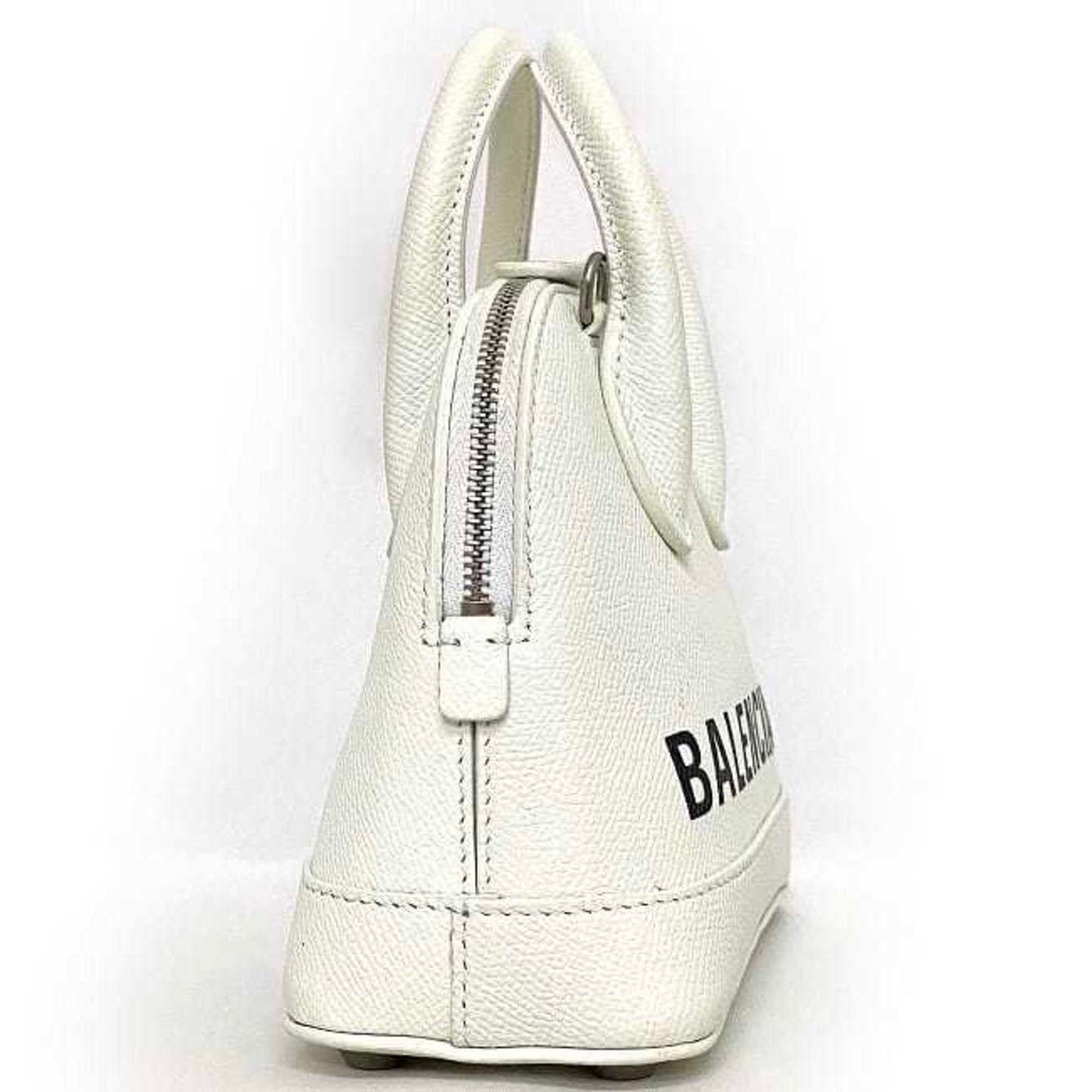 Balenciaga 2Way Bag Ville Small Xxs White Black Everyday 550646 Shoulder Handbag Leather Balenciaga