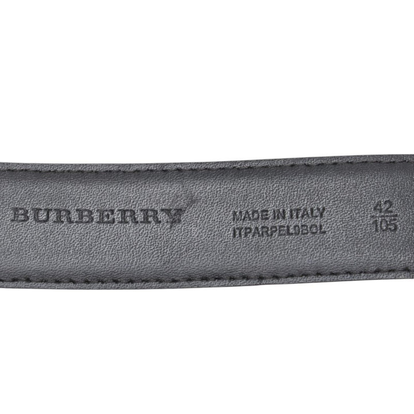 Burberry Logo Belt Size: 105 42 Black Leather
