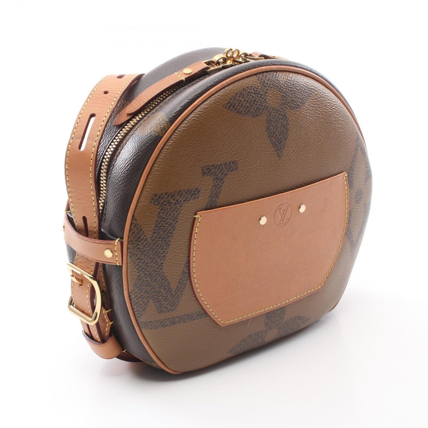 Louis Vuitton Boite Chapeau Souple Shoulder Bag Coated Canvas Leather Monogram Giant Reverse