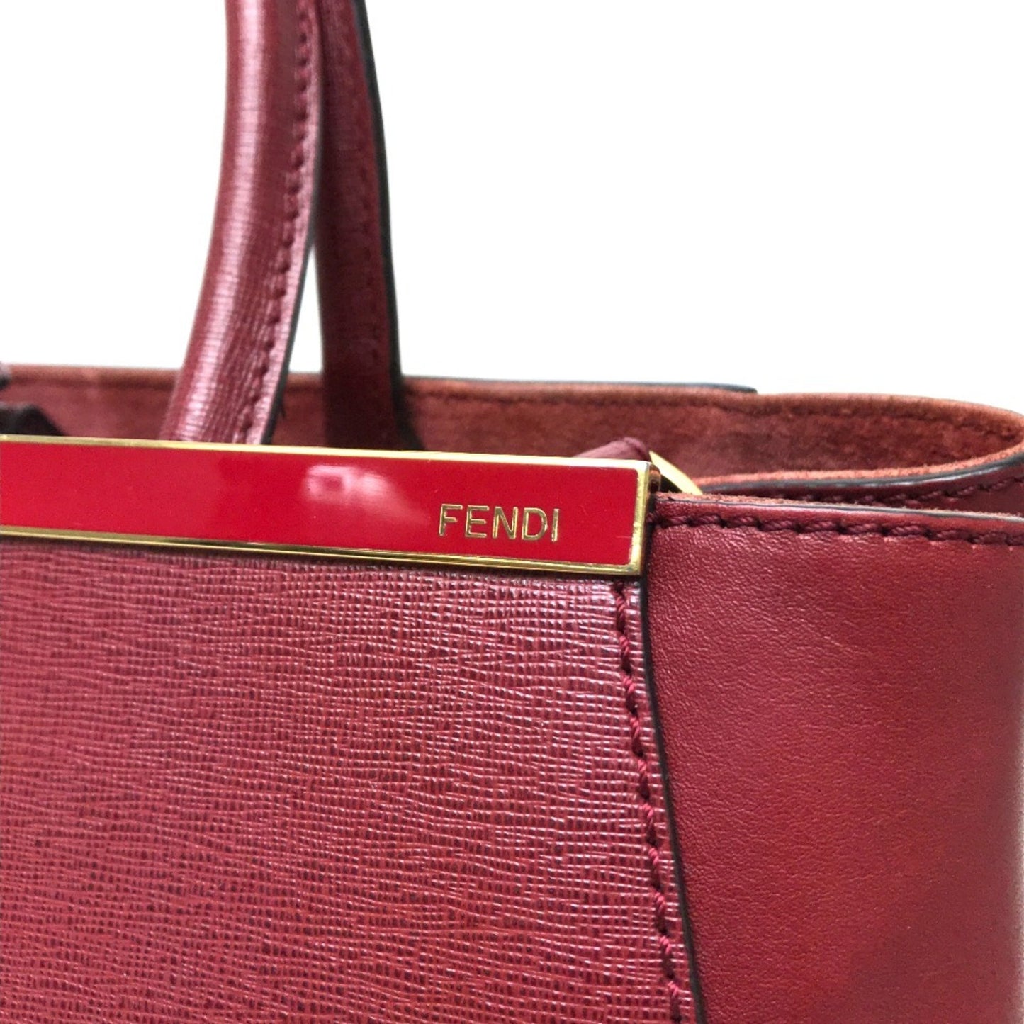 Fendi 8Bh250 Bag Hand Bag Shoulder Bag Hand Bag Dark Red