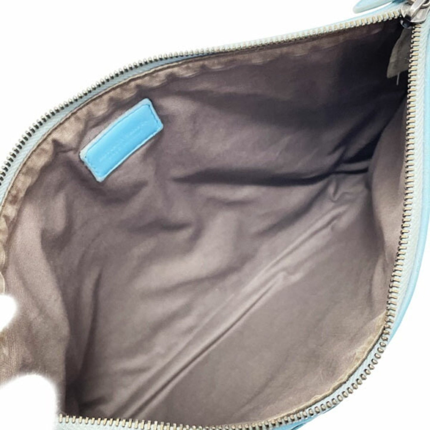 Bottega Veneta Pouch Intrecciato Clutch Bag Leather Light Blue Bottega Veneta Mesh Second Multi