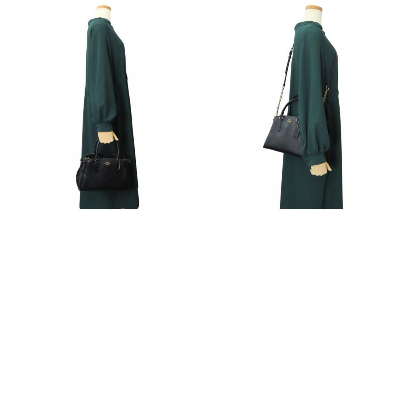 Coach Handbag F28977 Leather Black Mini