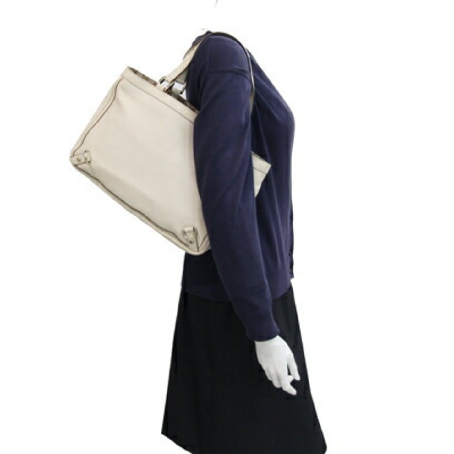 Gucci Abby Tote Bag 170004 Ivory Leather Shoulder