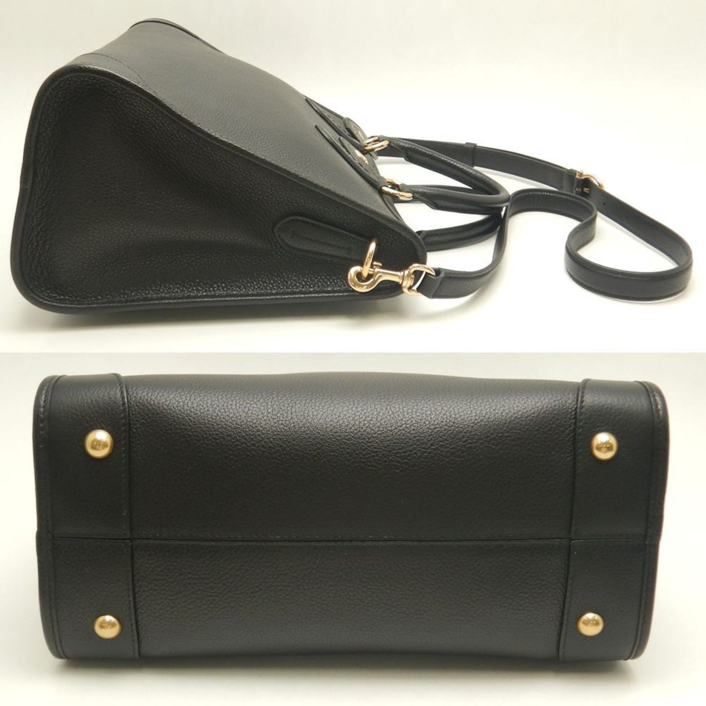 Salvatore Ferragamo 21-1378 Tote Bag Gancini Calf Black 252840