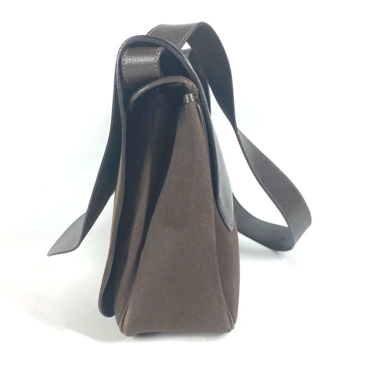Hermes Sac Colorado Gm Flap Bag Shoulder Canvas Leather