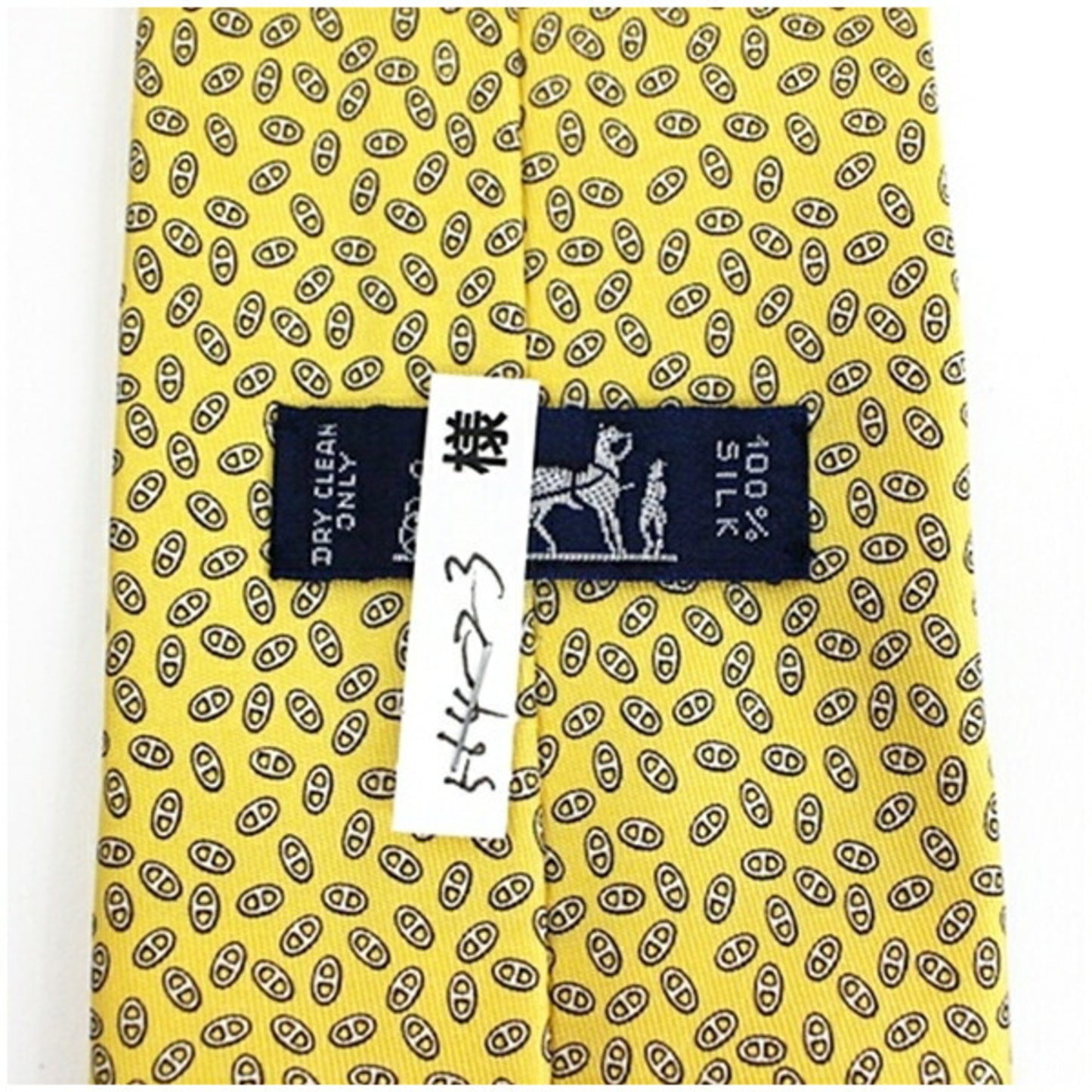 Hermes Silk Necktie Chaine D'Ancre Pattern Hermes