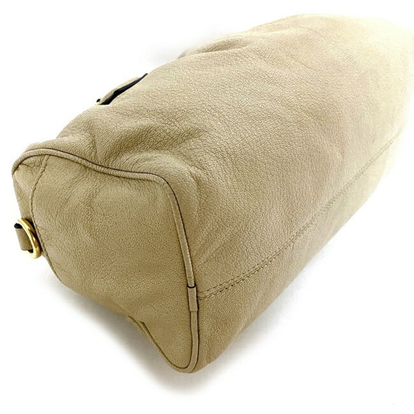 Loewe 2Way Gold Lame Anagram Leather Loewe Boston Handbag Champagne