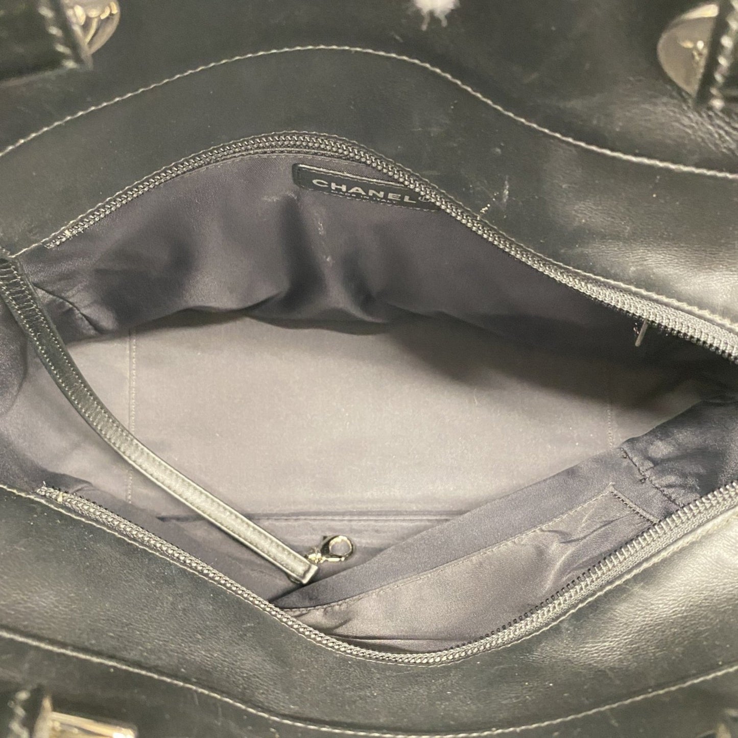 Chanel Paris-Biarritz Tote Bag In Black Patent Leather