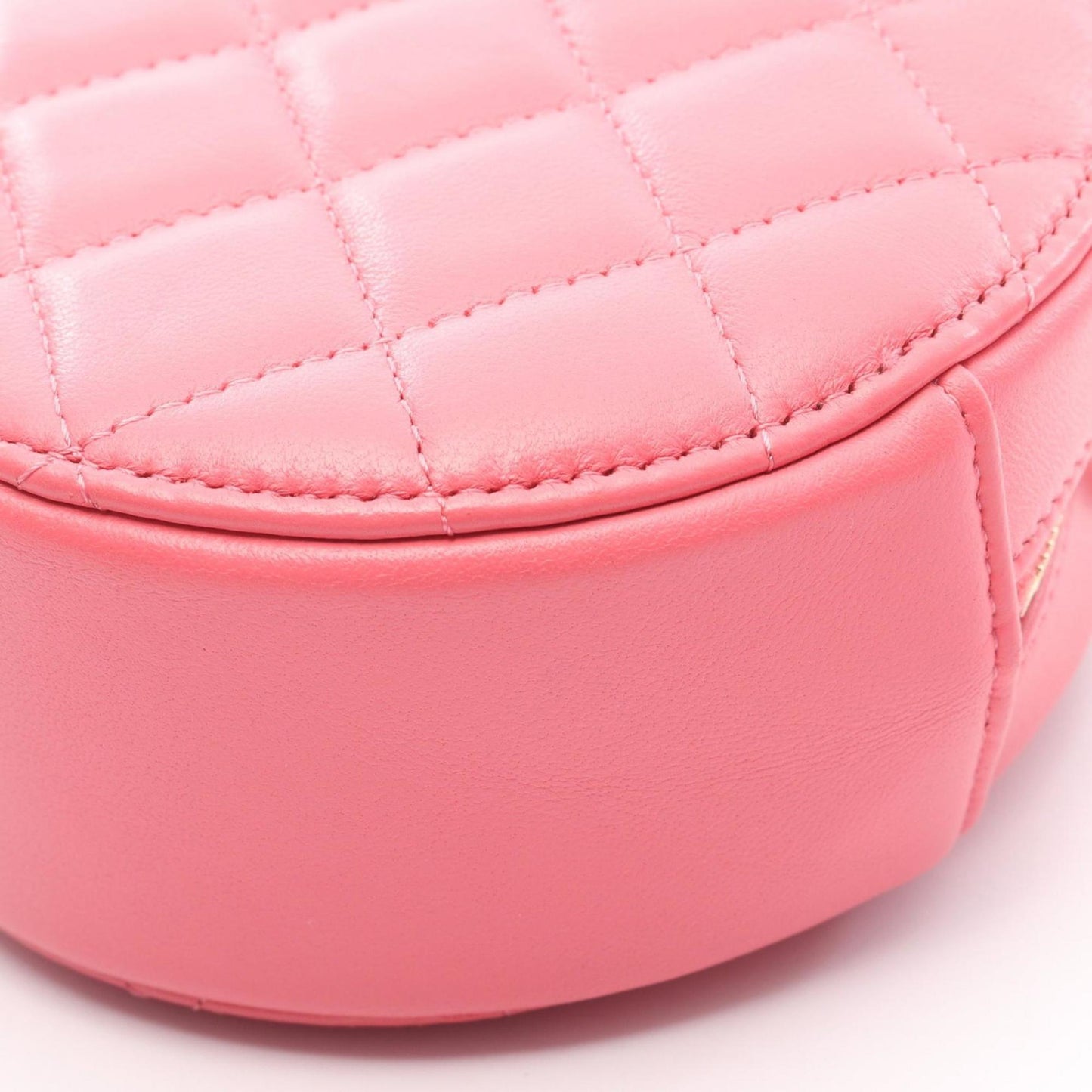 Chanel Matelasse Round Mini Shoulder Bag In Lambskin Leather