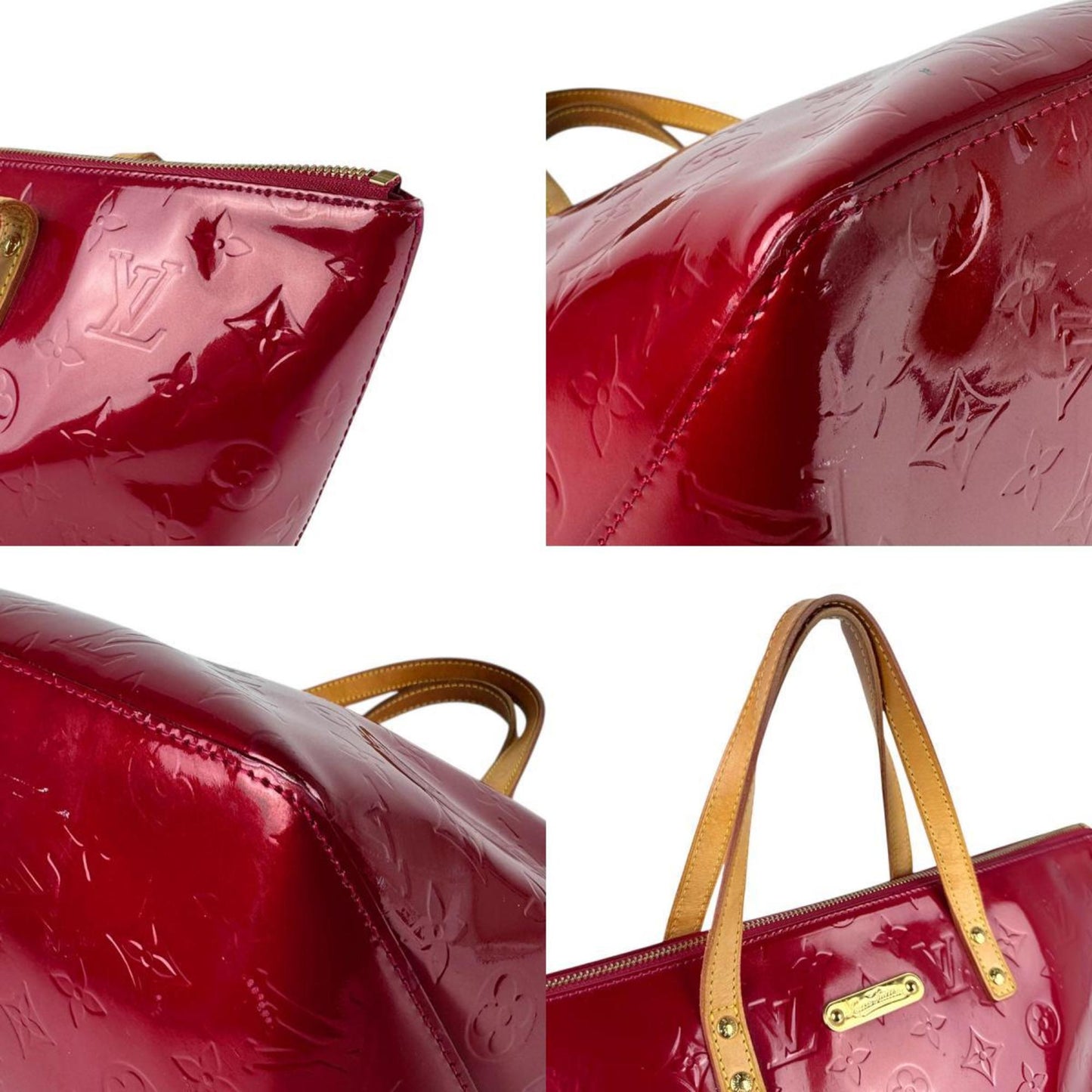 Louis Vuitton Louis Vuitton Handbag Monogram Vernis Bellevue Pm Patent Leather Red Gold