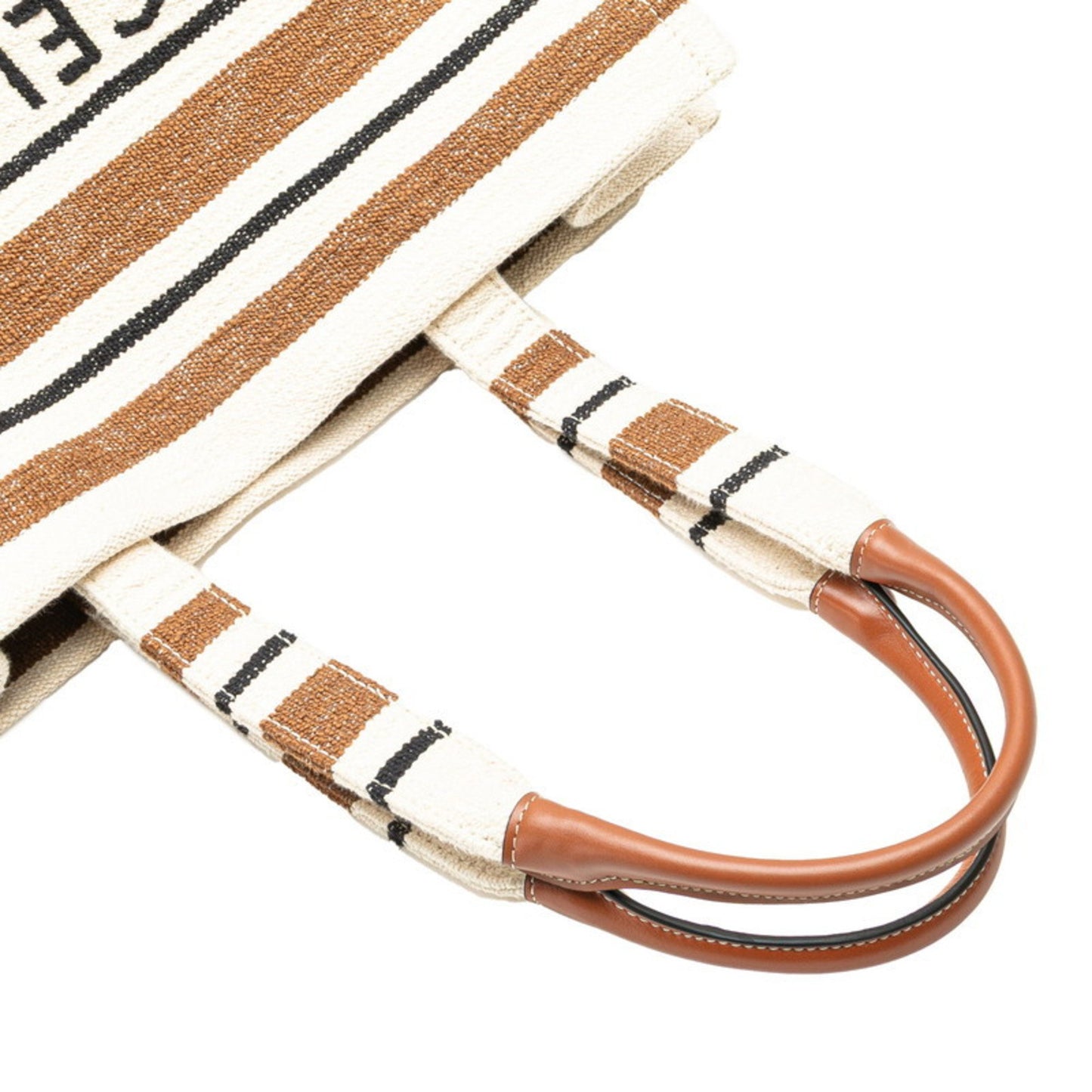Celine Logo Handbag Tote Bag In White