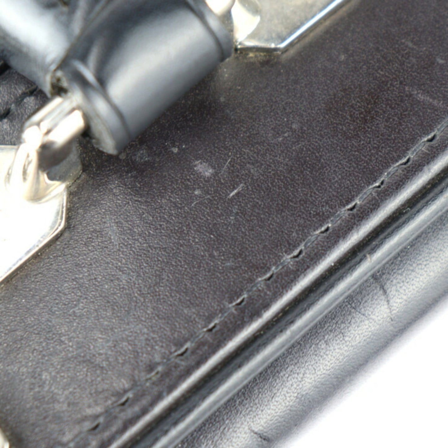 Louis Vuitton Louis Vuitton Valisette Pm Monogram Glace Handbag M92235 Leather Black Mini Trunk