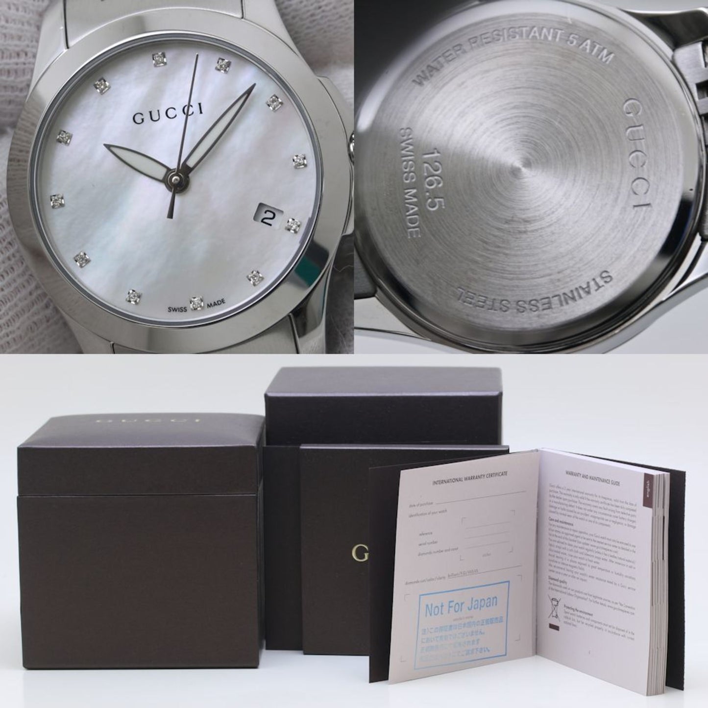 Gucci G-Timeless 12P Diamond Shell Watch